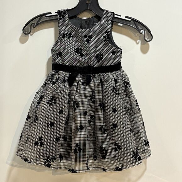 Zunie Black and White Girls 2T Party Dress Nordstrom Tag $56 - Picture 1 of 8